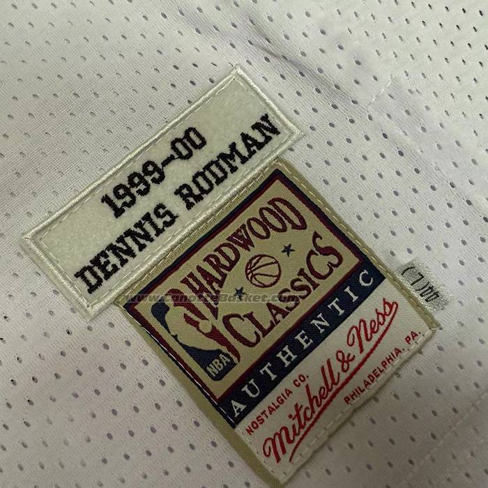 Maglia Dallas Mavericks Dennis Rodman No 69 Mitchell & Ness 1999-20 Bianco